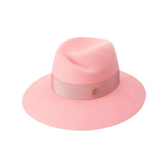 Maison Michel Virginie Virginie Felt Wool Hat in Floral Pink S - Picture 1 of 2